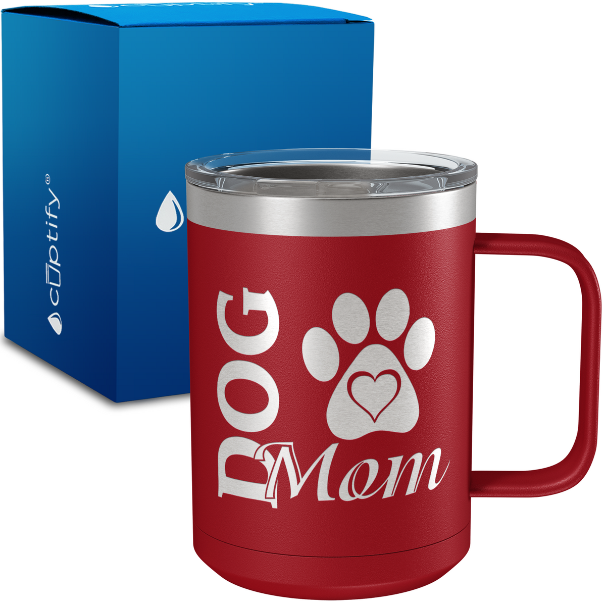 Dog Mom 15oz Stainless Steel Mug