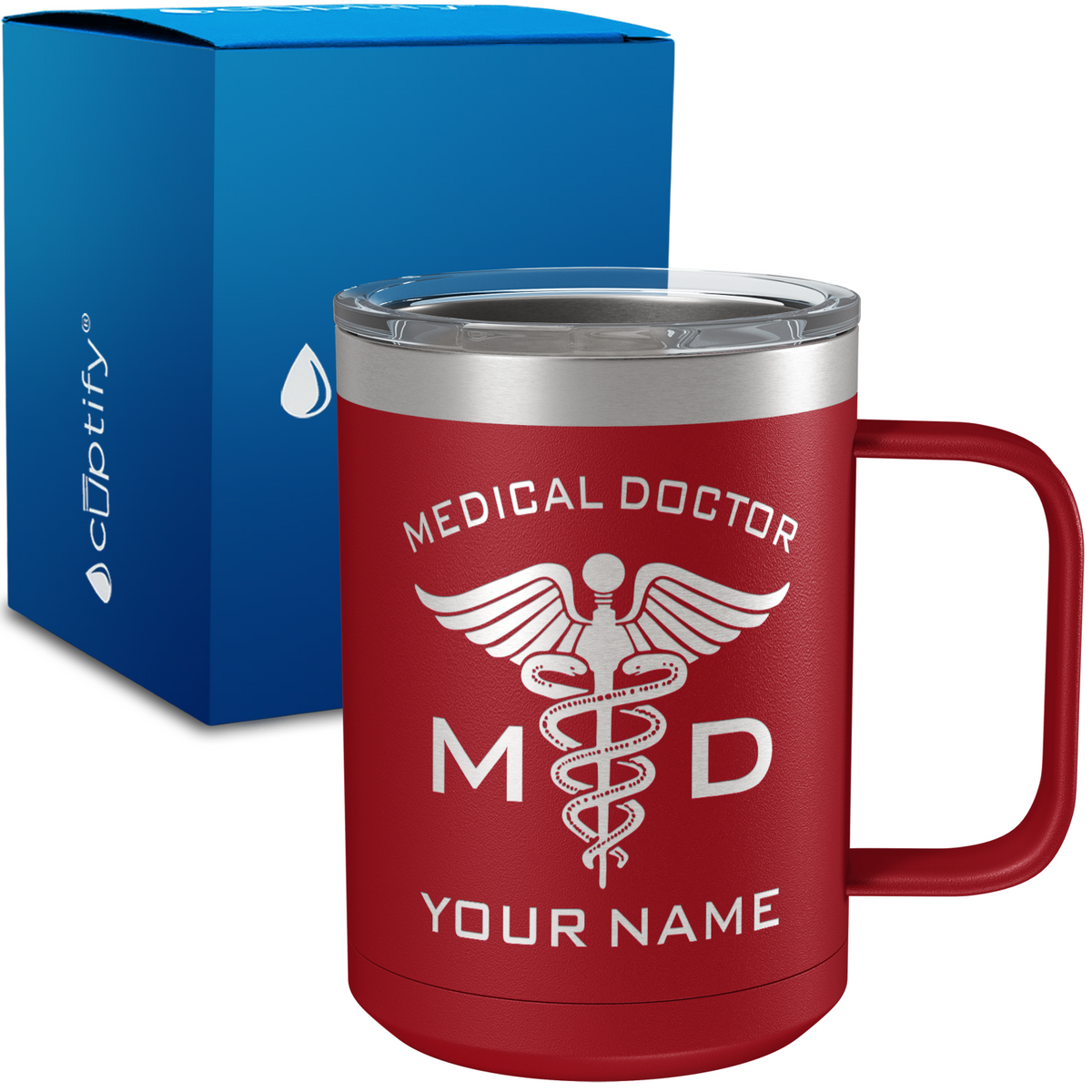 MD Medical Doctor Personalized 15oz Stainless Steel Mug