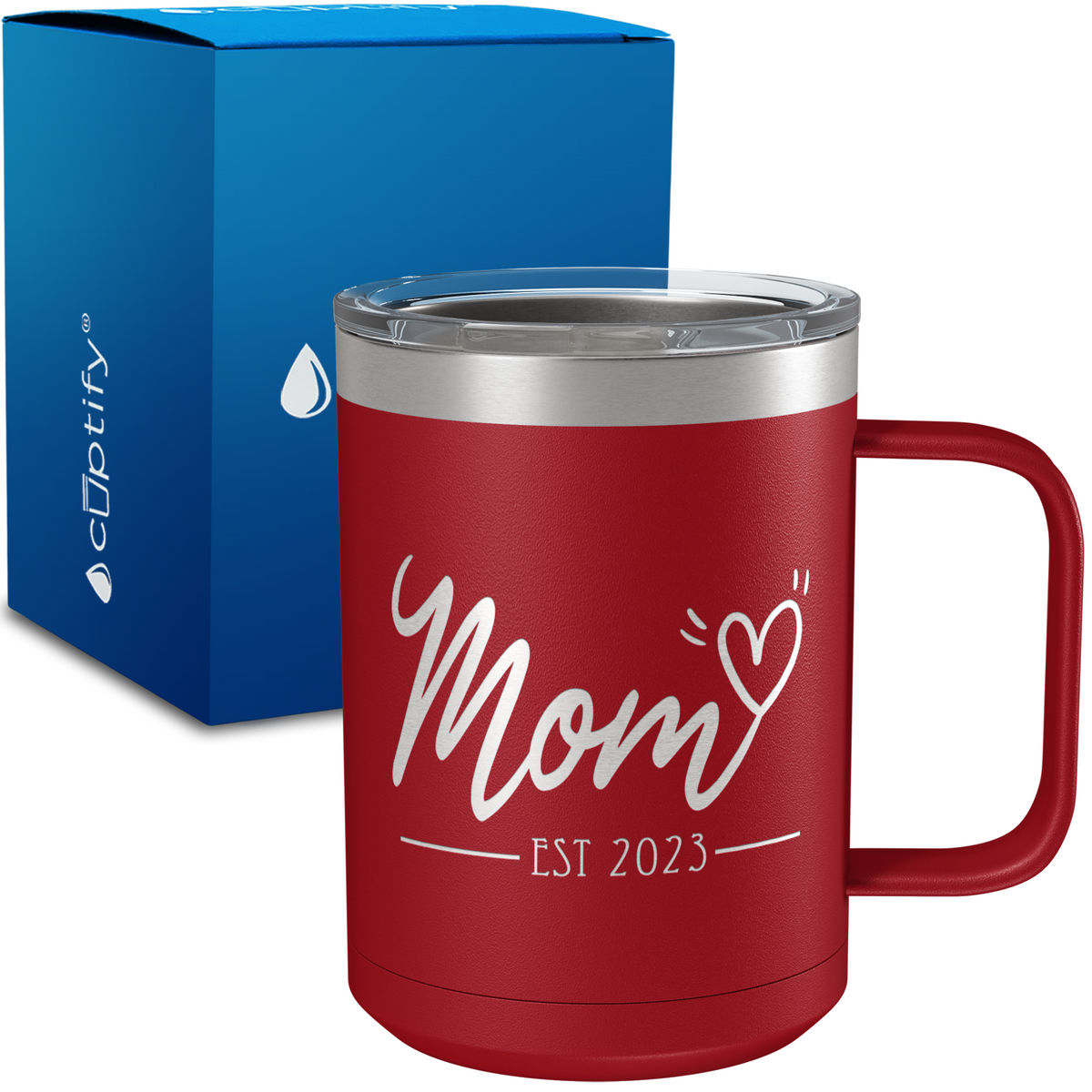 Mom Estimate Heart 15oz Stainless Steel Mug