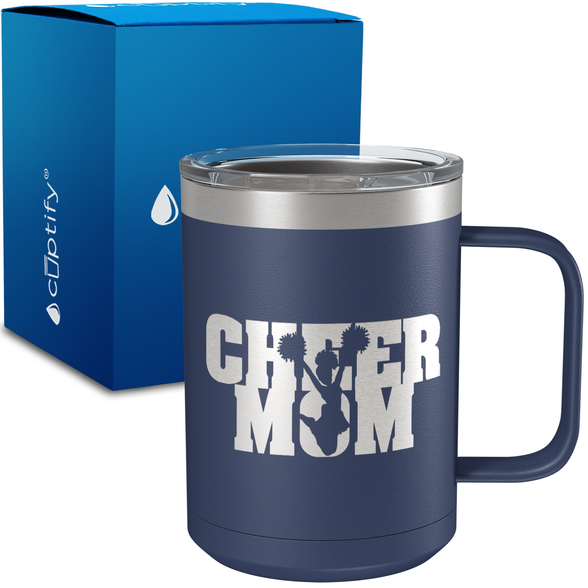 Cheer Mom 15oz Stainless Steel Mug