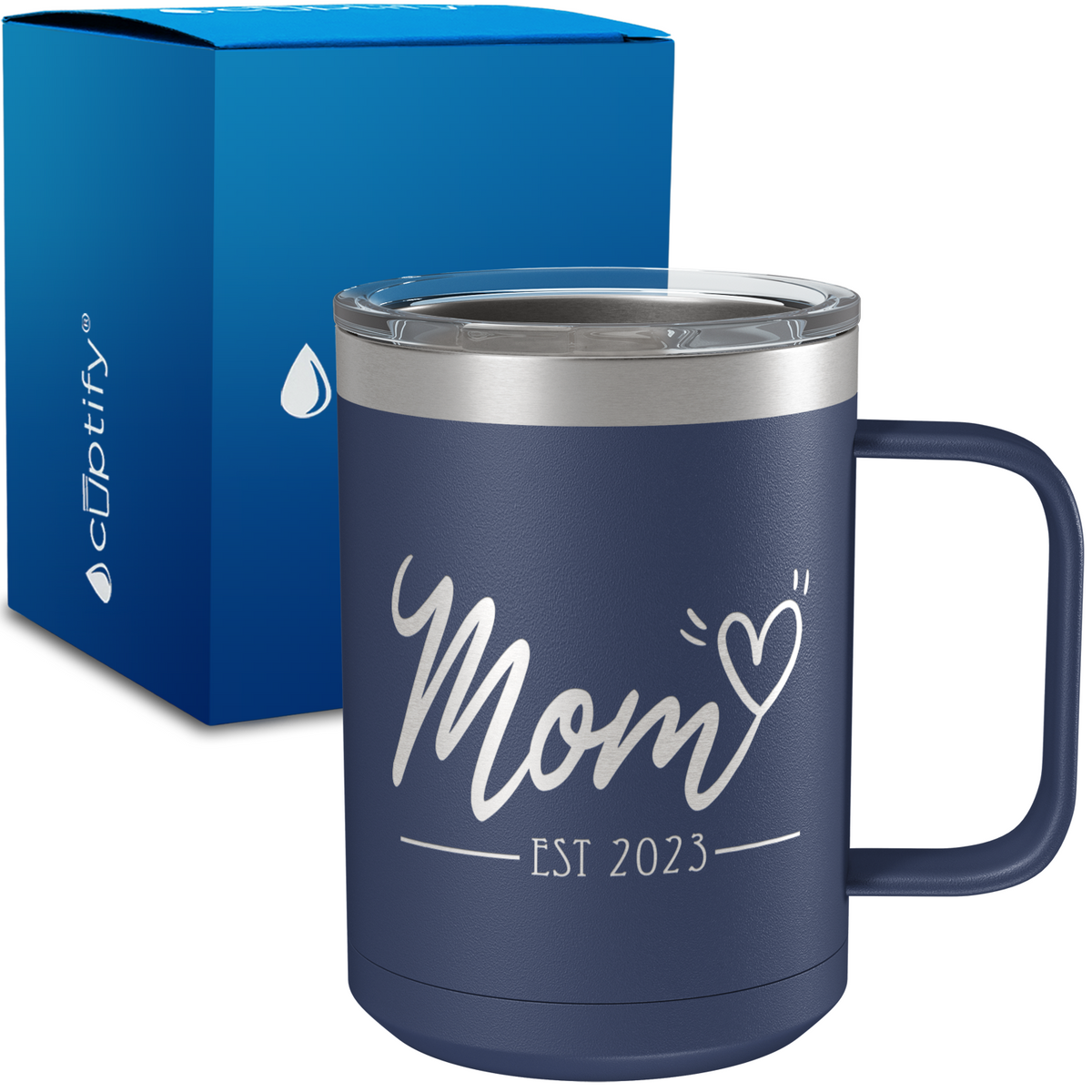 Mom Estimate Heart 15oz Stainless Steel Mug