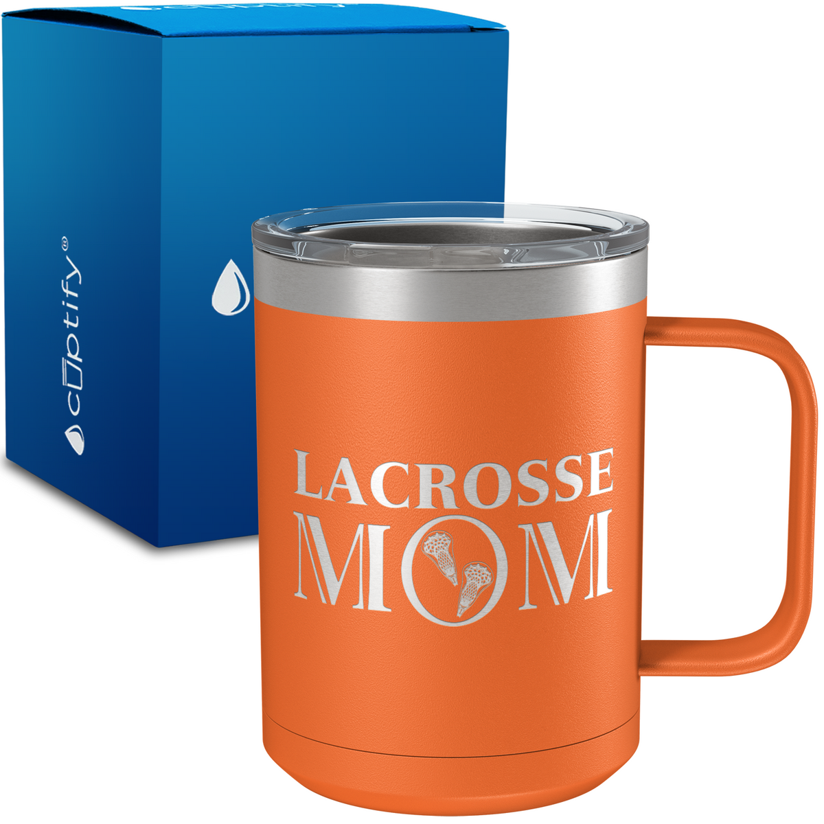 Lacrosse Mom 15oz Stainless Steel Mug