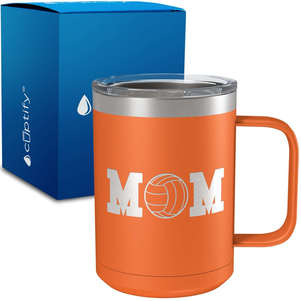 Volleyball Mom 15oz Stainless Steel Mug
