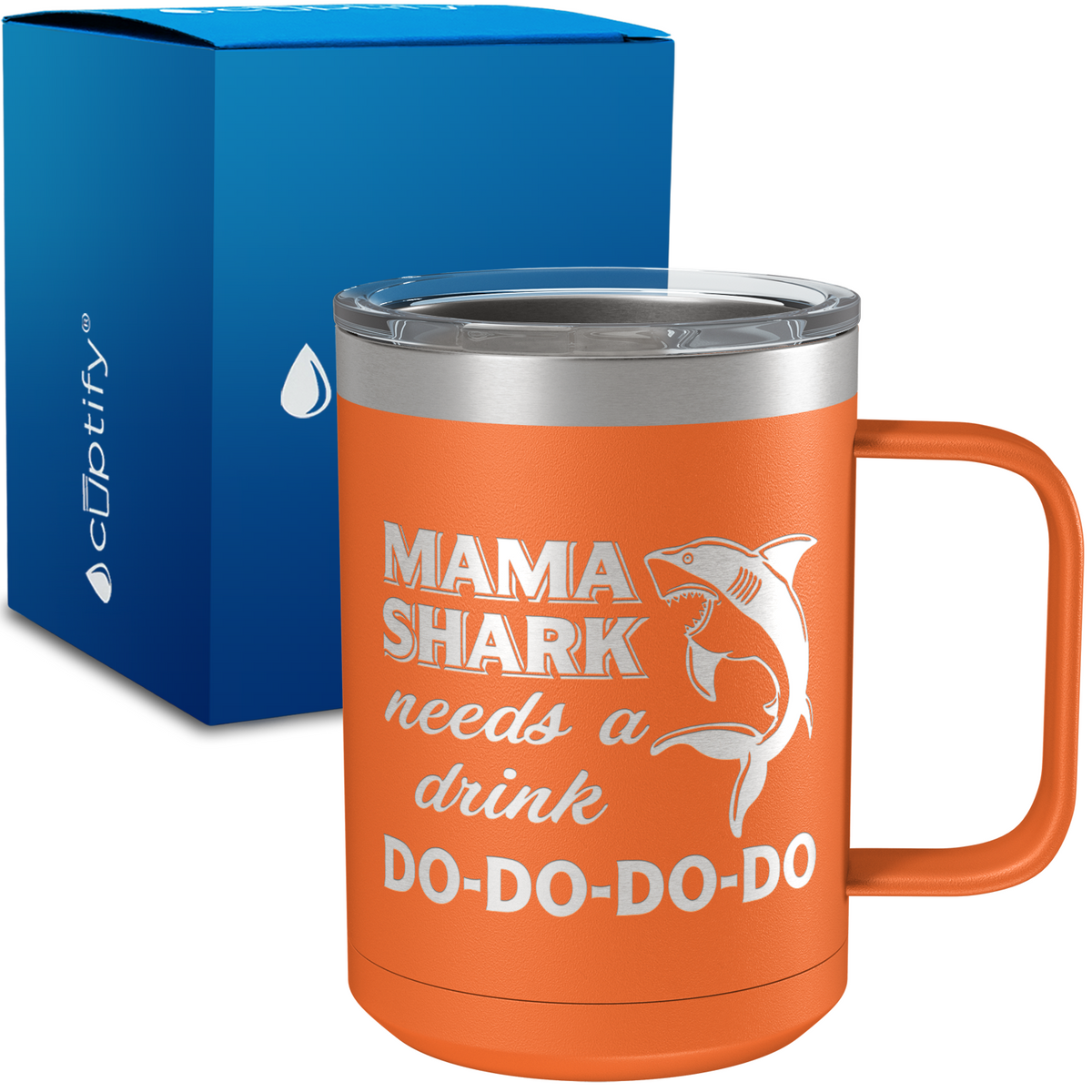 Mama Shark Do-Do-Do 15oz Stainless Steel Mug