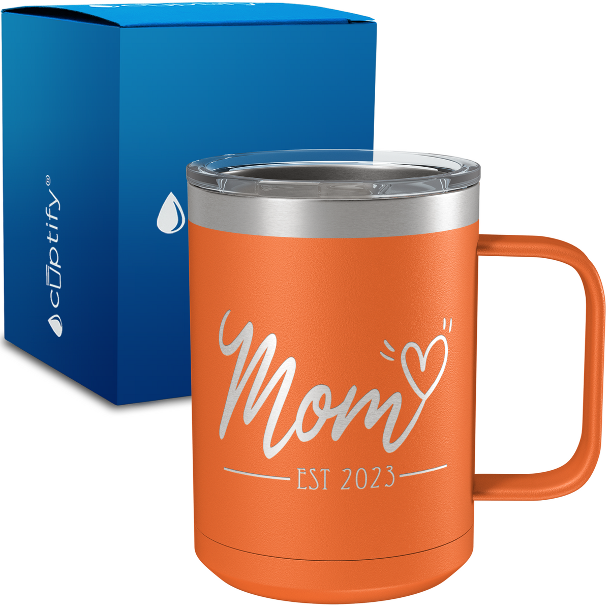 Mom Estimate Heart 15oz Stainless Steel Mug