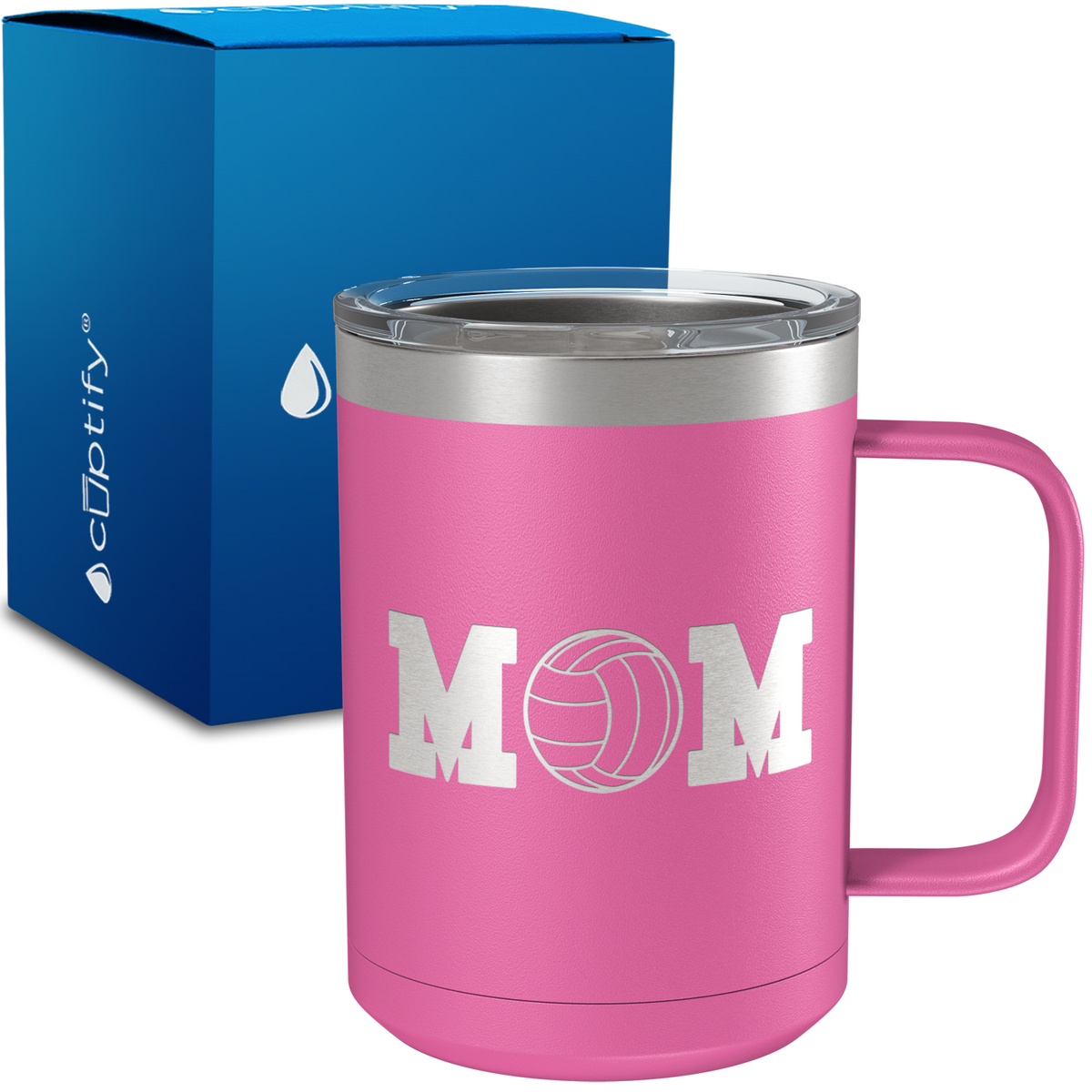 Volleyball Mom 15oz Stainless Steel Mug