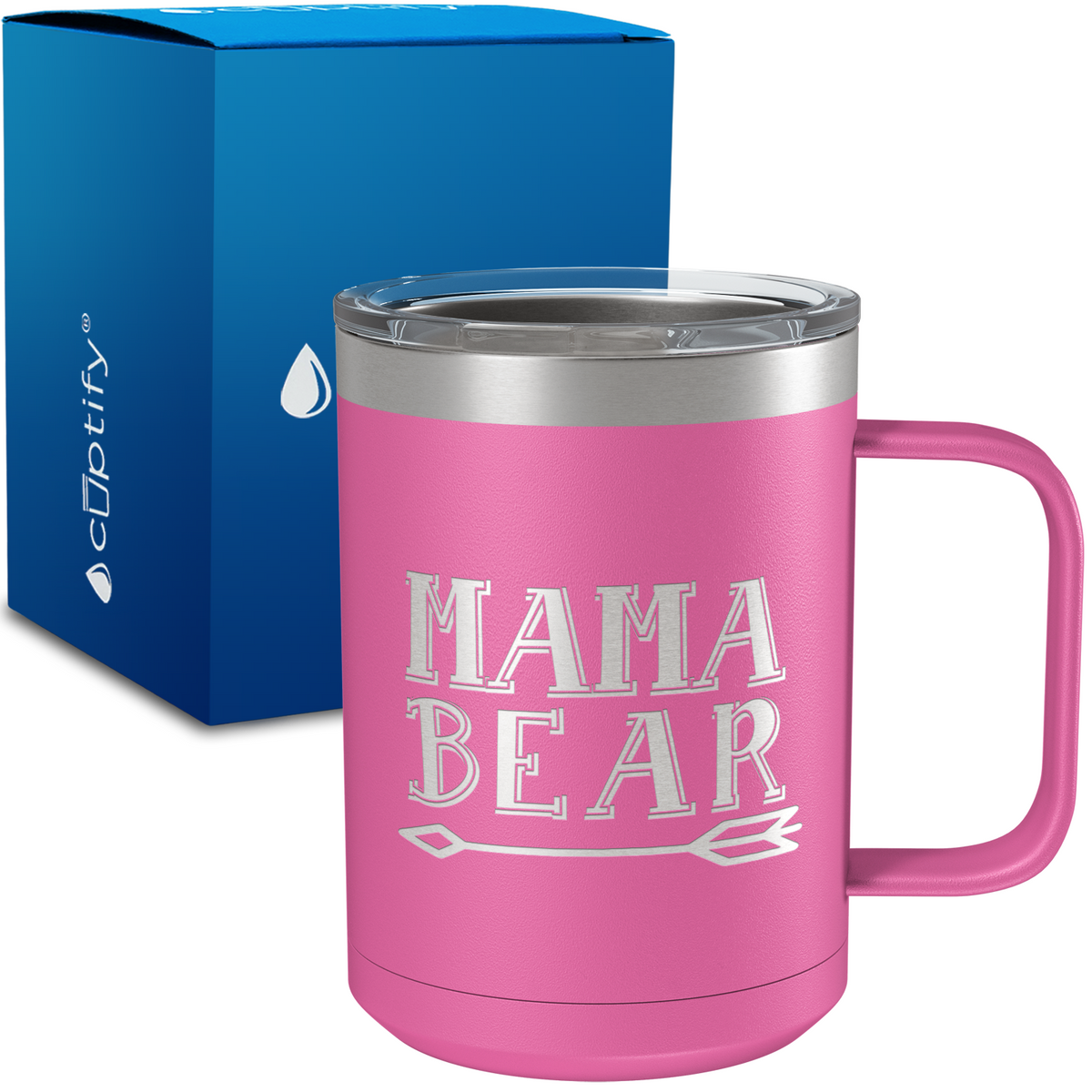 Mama Bear Arrow 15oz Stainless Steel Mug
