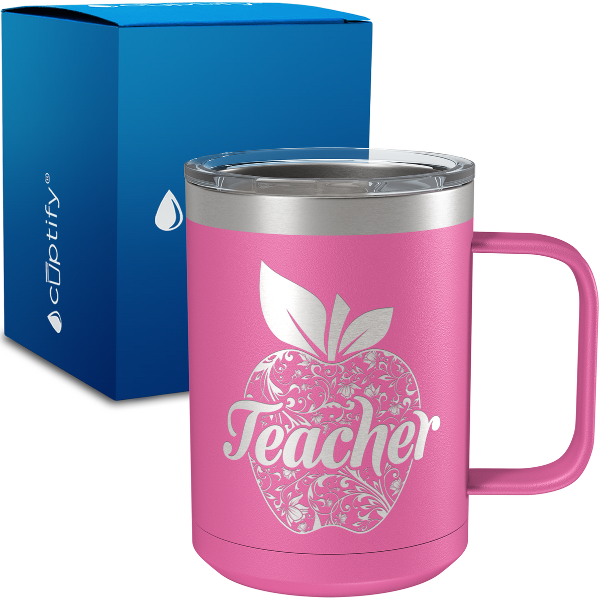 Teacher Apple 15oz Stainless Steel Mug