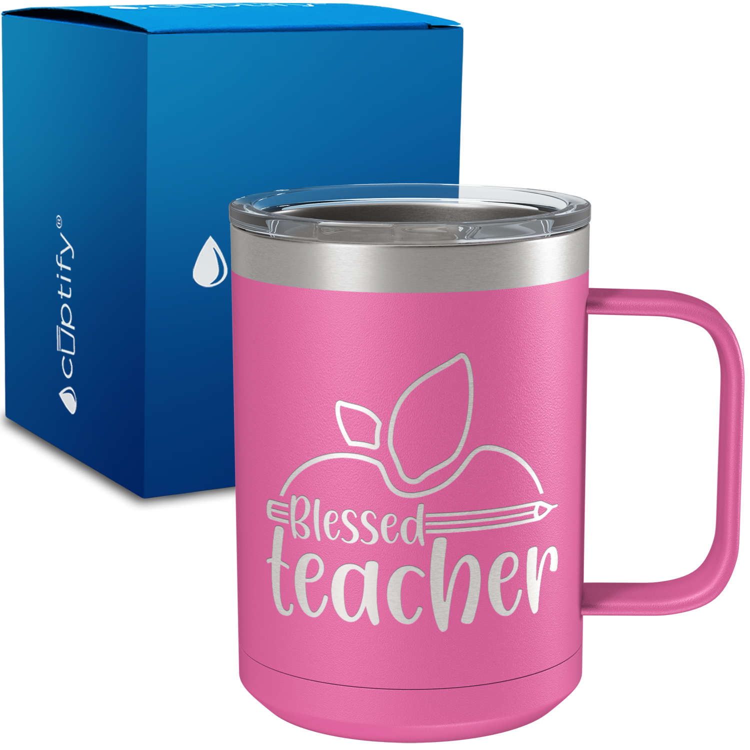 Blessed Teach Apple Half 15oz Stainless Steel Mug