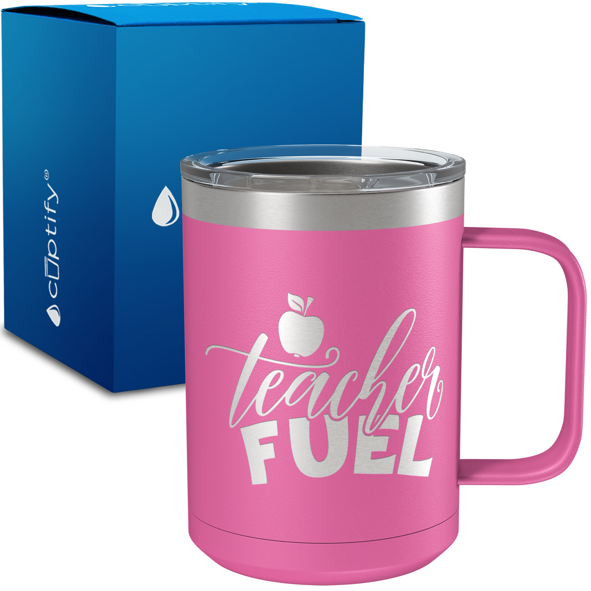 Teacher Fuel 15oz Stainless Steel Mug