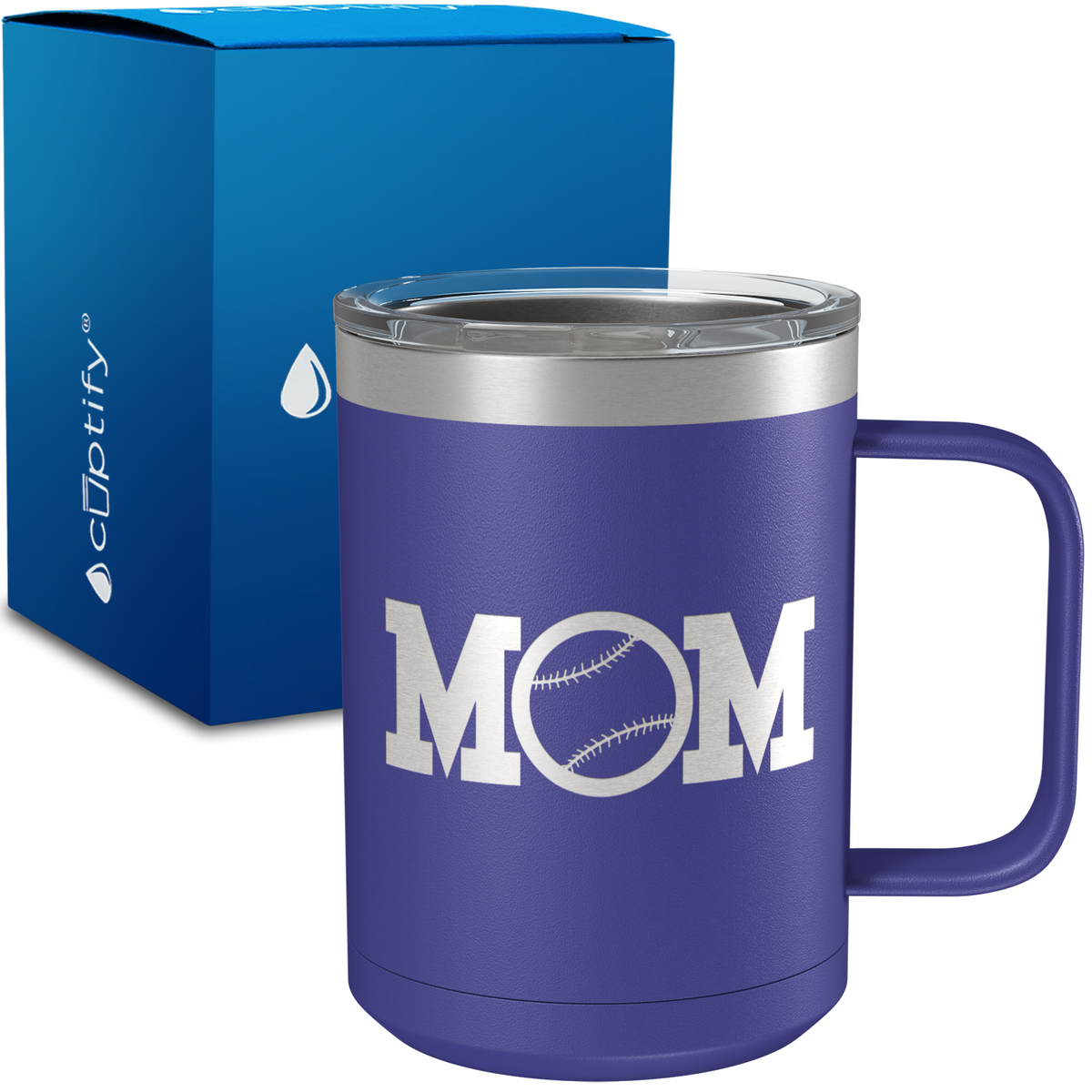 Baseball Mom 15oz Stainless Steel Mug