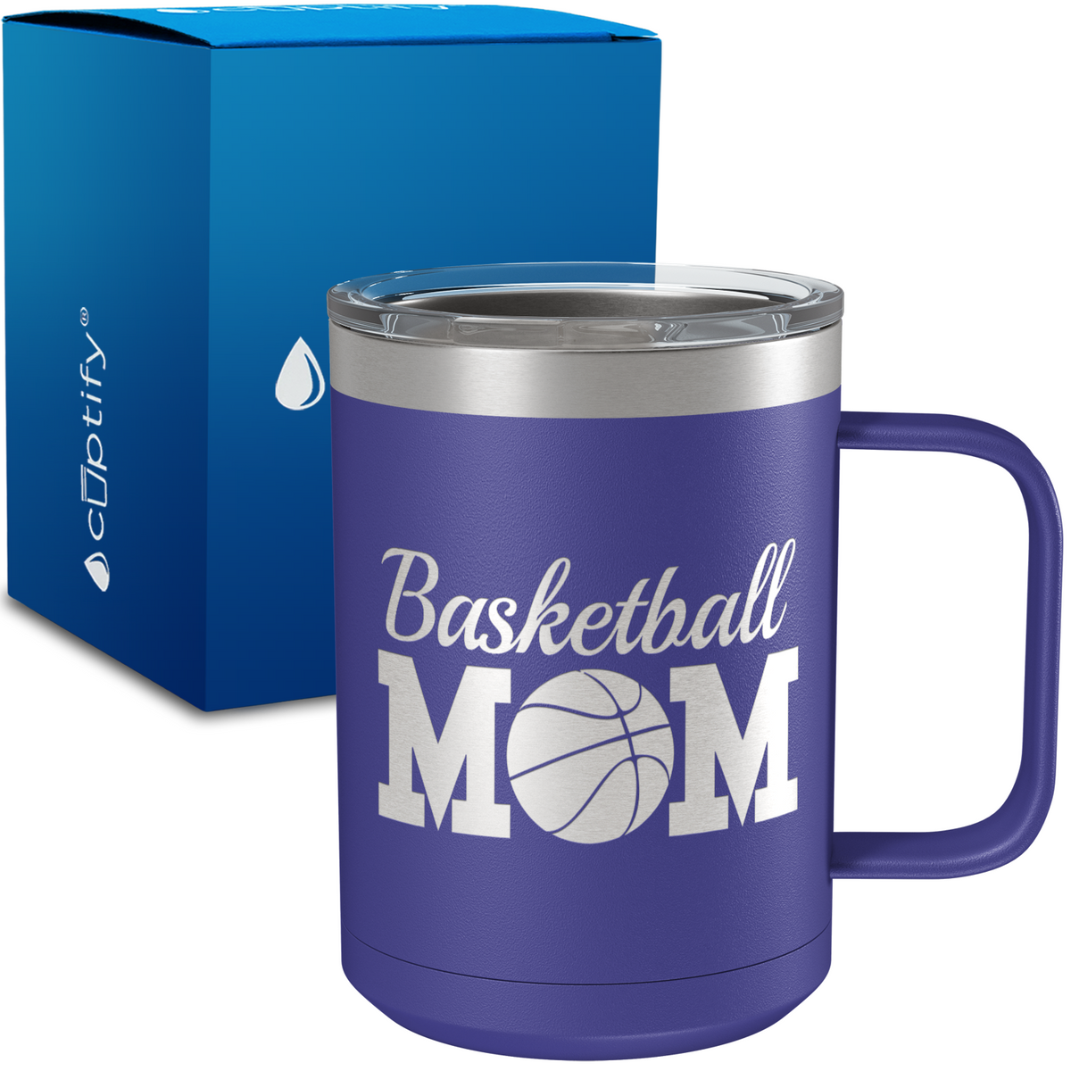 Basketball Mom 15oz Stainless Steel Mug