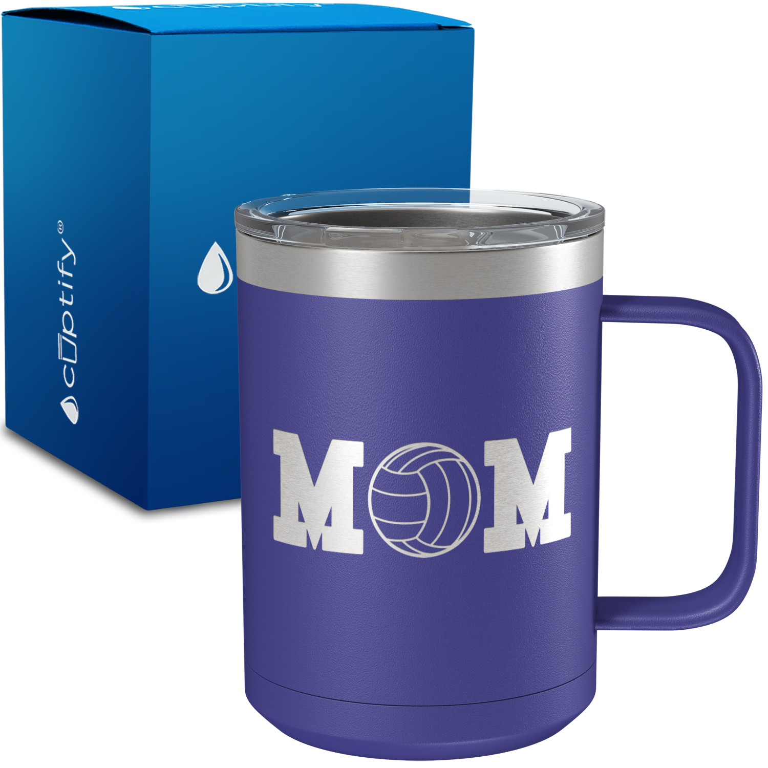 Volleyball Mom 15oz Stainless Steel Mug