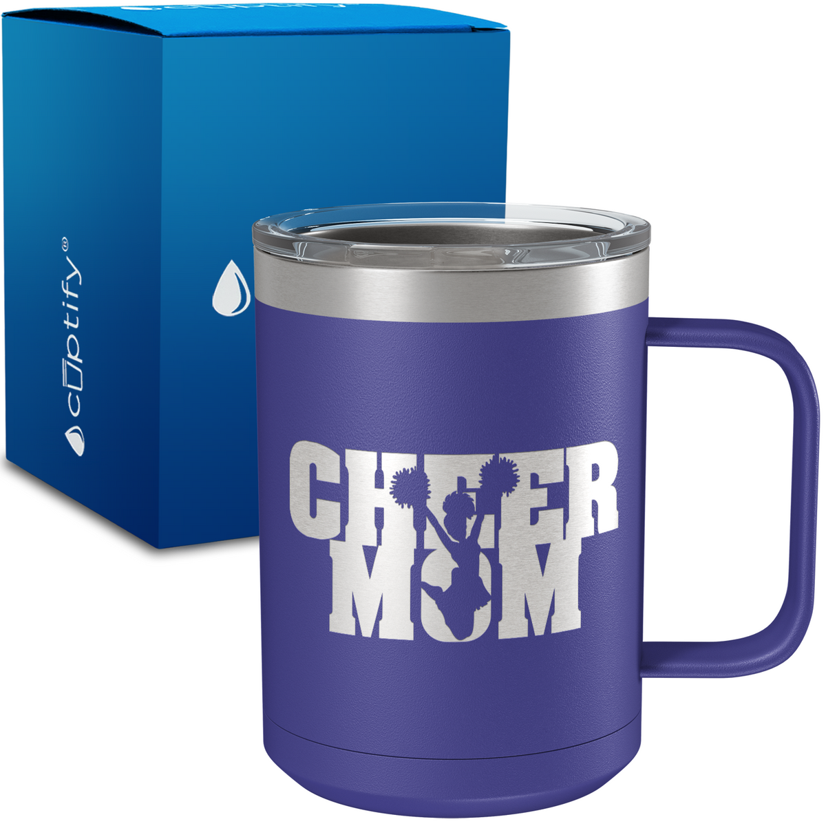Cheer Mom 15oz Stainless Steel Mug