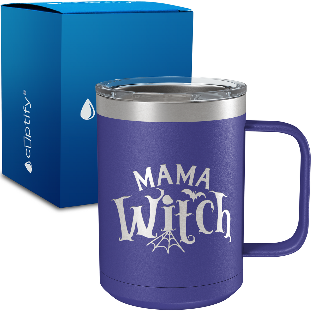 Mama Witch 15oz Stainless Halloween Coffee Mug