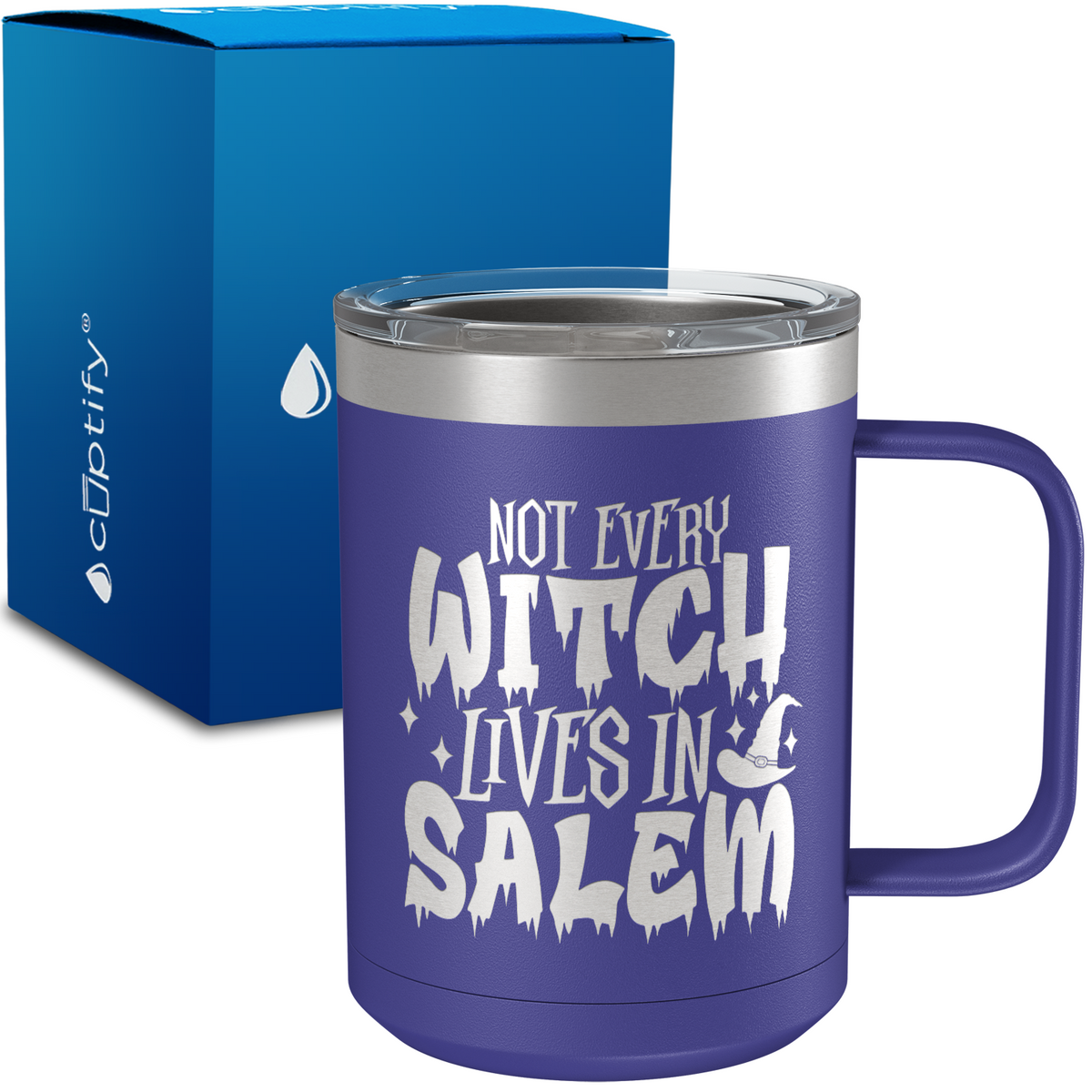 Not Every Witch Lives in Salem 15oz Stainless Halloween Coffee Mug