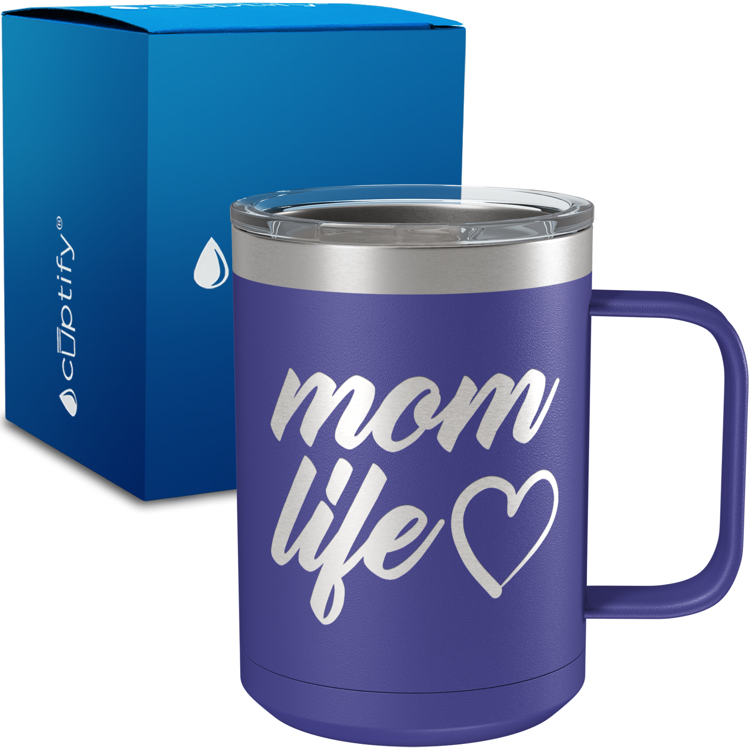 Mom Life Heart 15oz Stainless Steel Mug