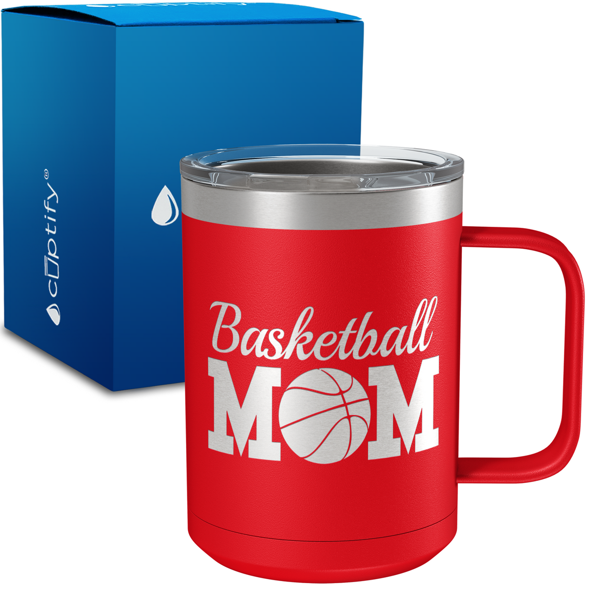 Basketball Mom 15oz Stainless Steel Mug