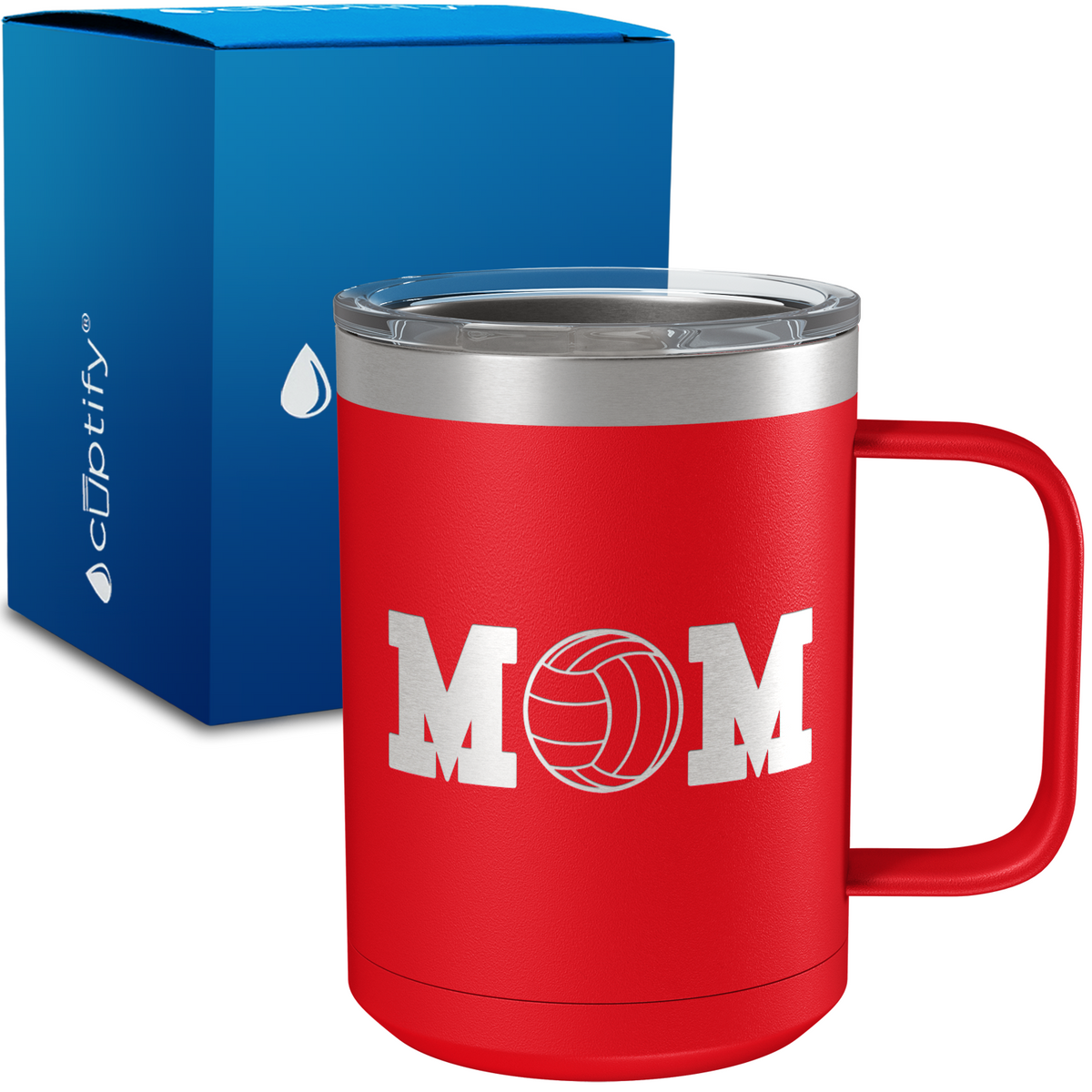 Volleyball Mom 15oz Stainless Steel Mug