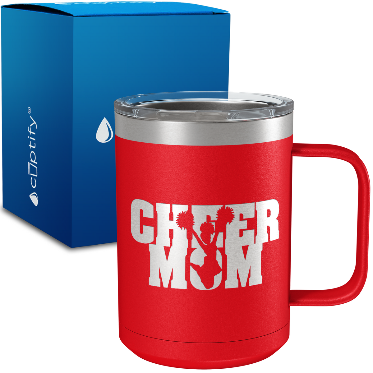 Cheer Mom 15oz Stainless Steel Mug