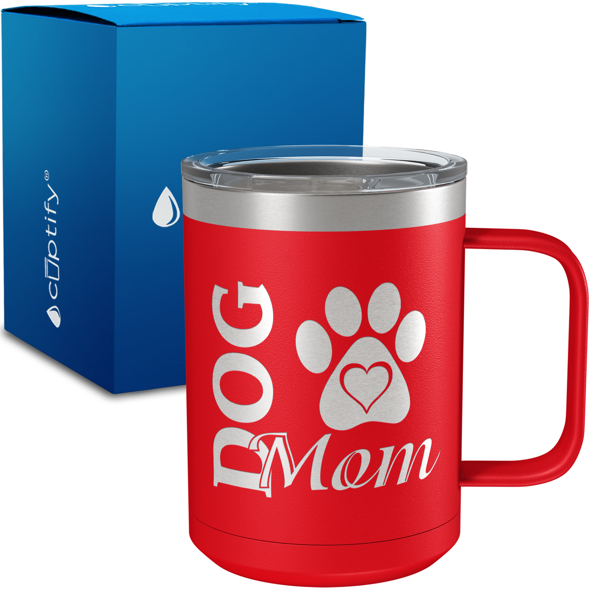 Dog Mom 15oz Stainless Steel Mug