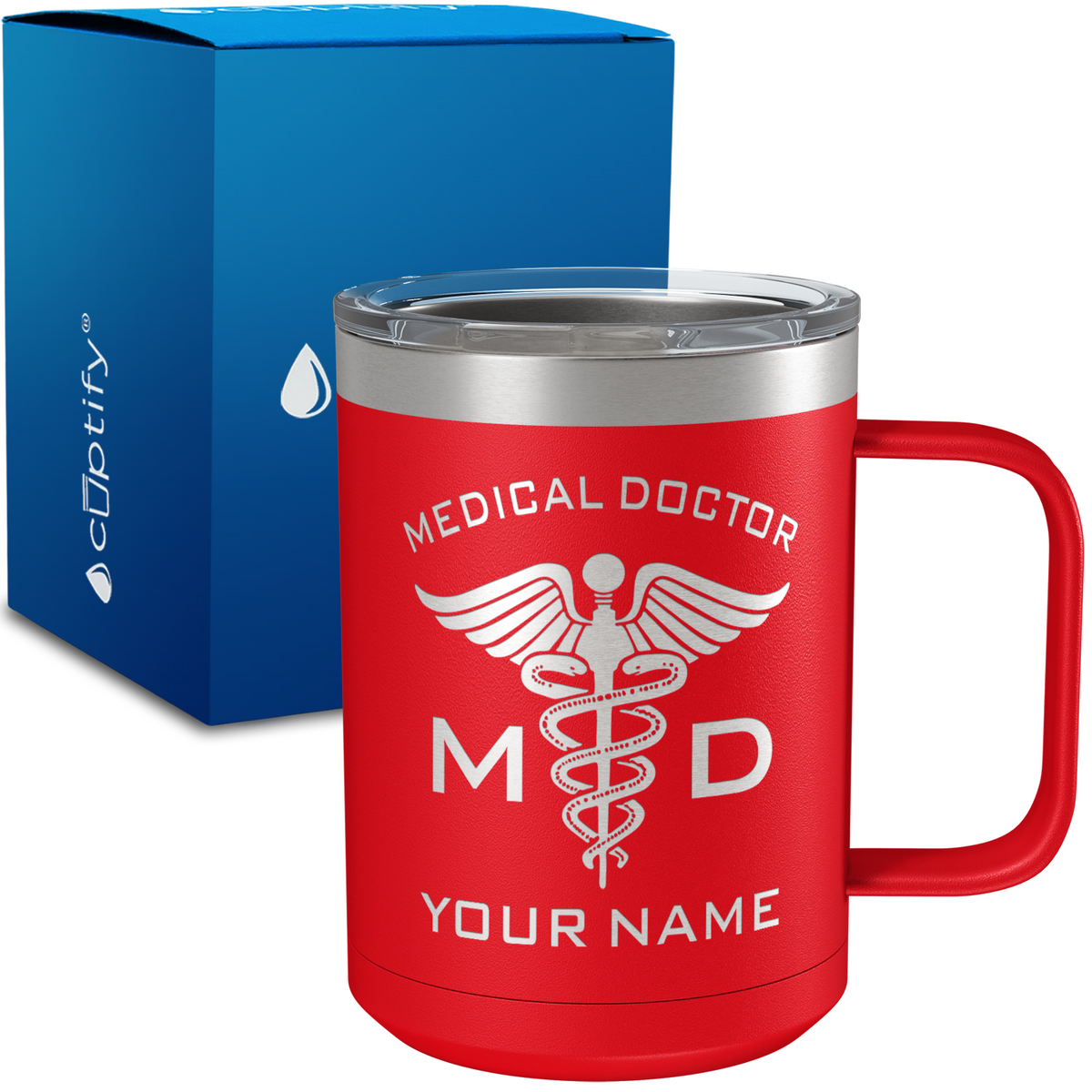 MD Medical Doctor Personalized 15oz Stainless Steel Mug