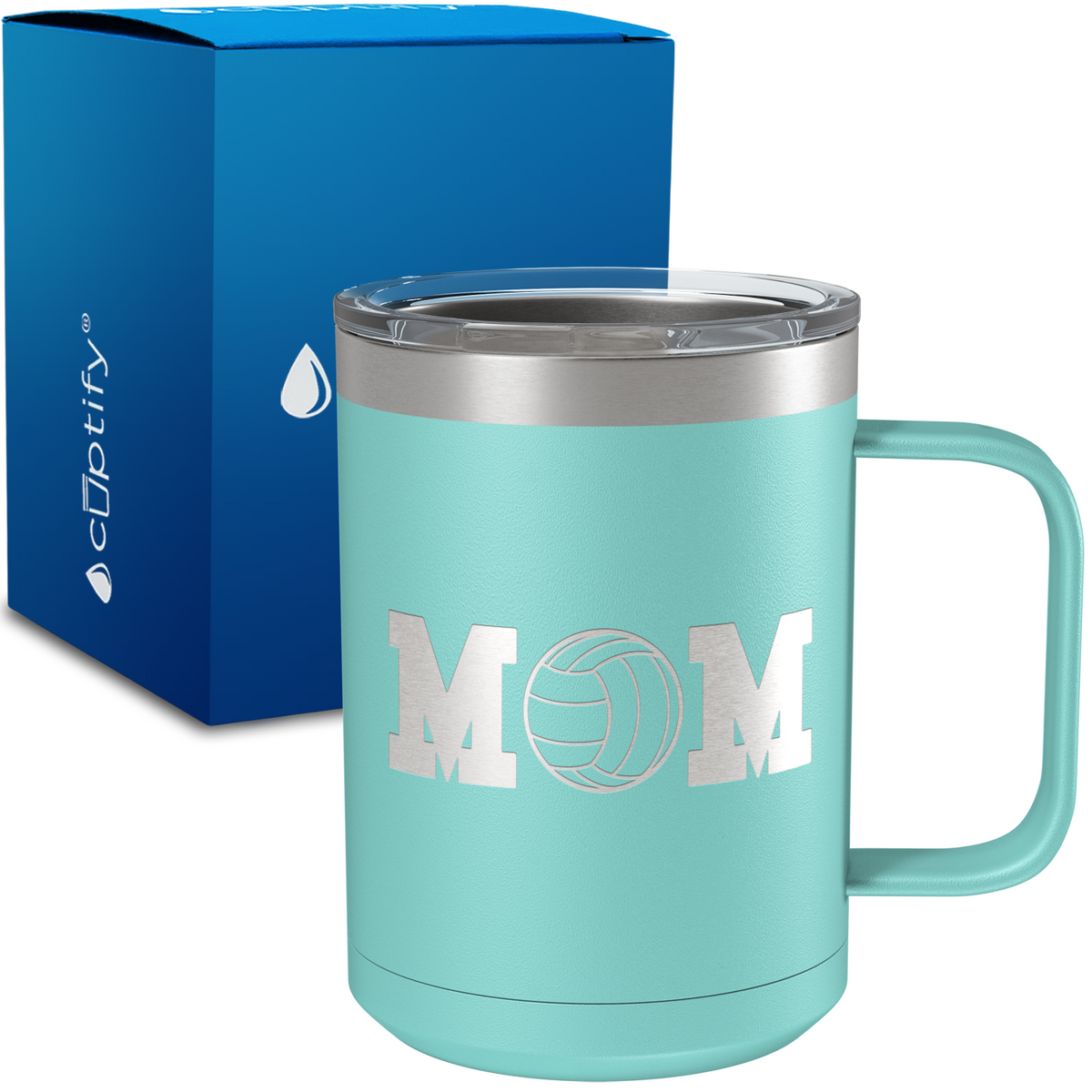 Volleyball Mom 15oz Stainless Steel Mug
