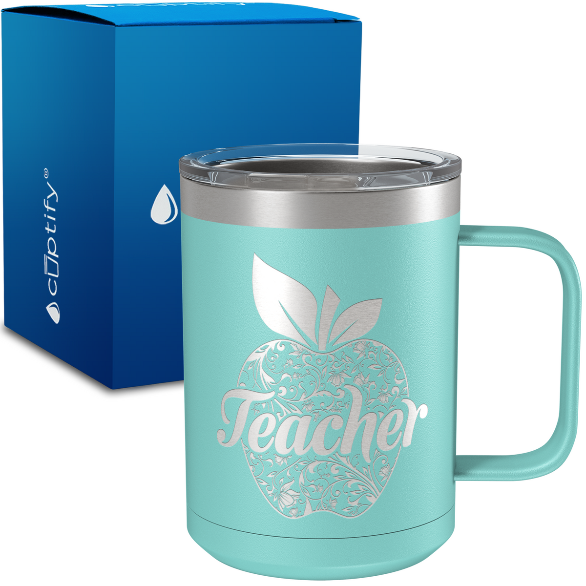 Teacher Apple 15oz Stainless Steel Mug