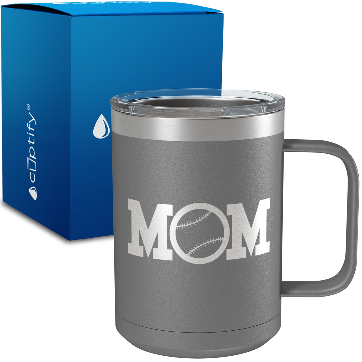 Baseball Mom 15oz Stainless Steel Mug