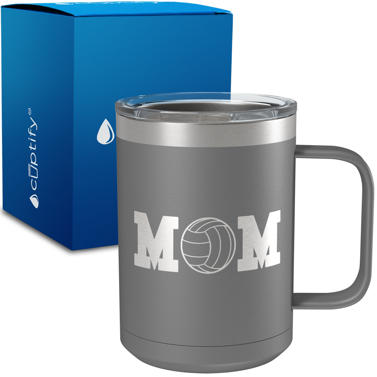 Volleyball Mom 15oz Stainless Steel Mug