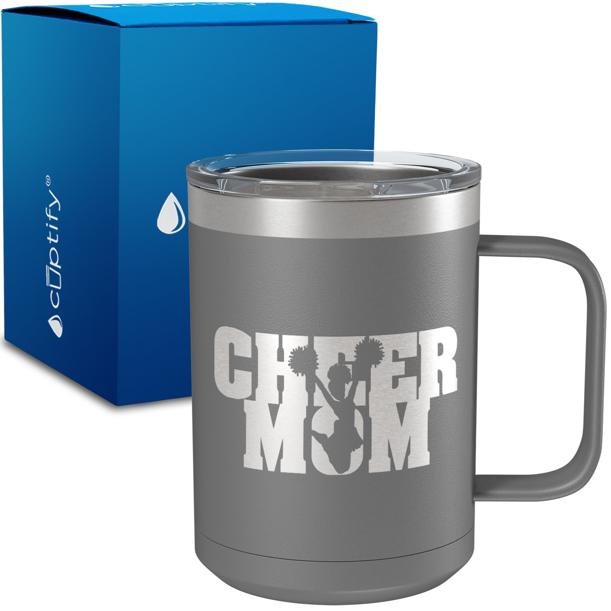 Cheer Mom 15oz Stainless Steel Mug