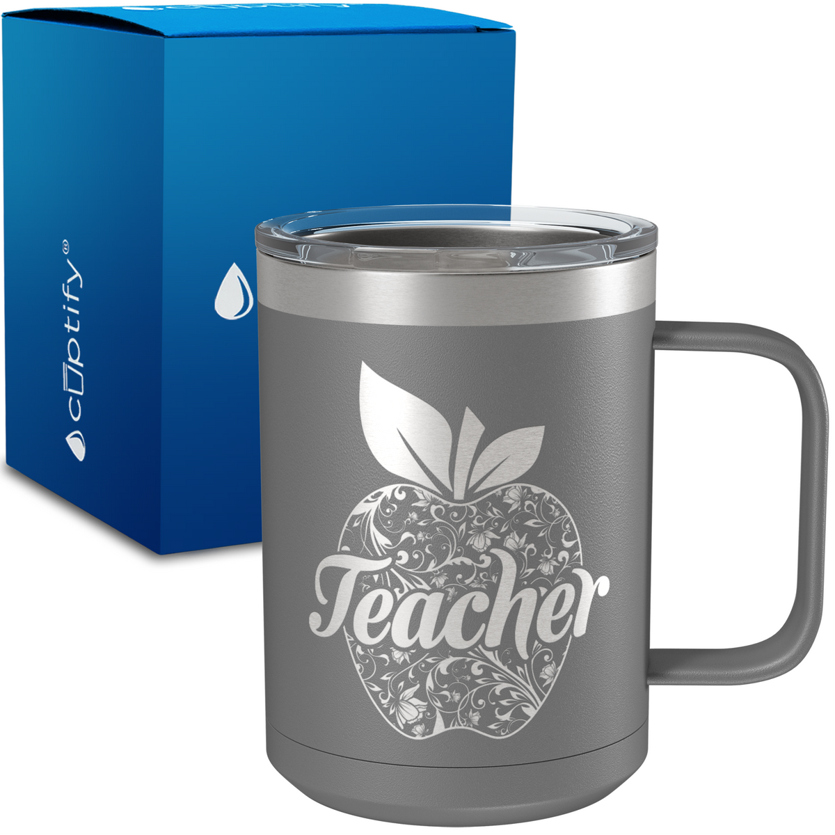 Teacher Apple 15oz Stainless Steel Mug