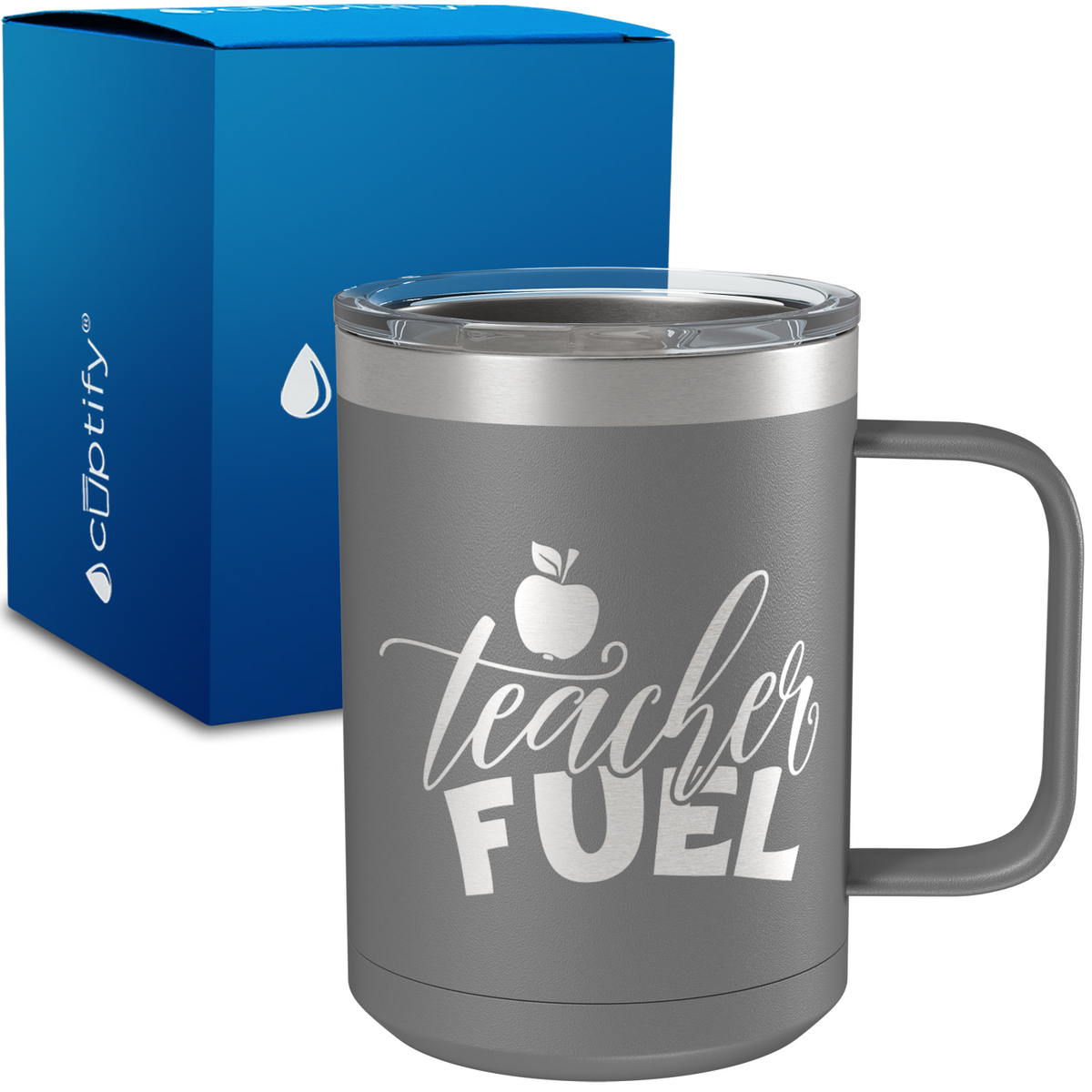 Teacher Fuel 15oz Stainless Steel Mug
