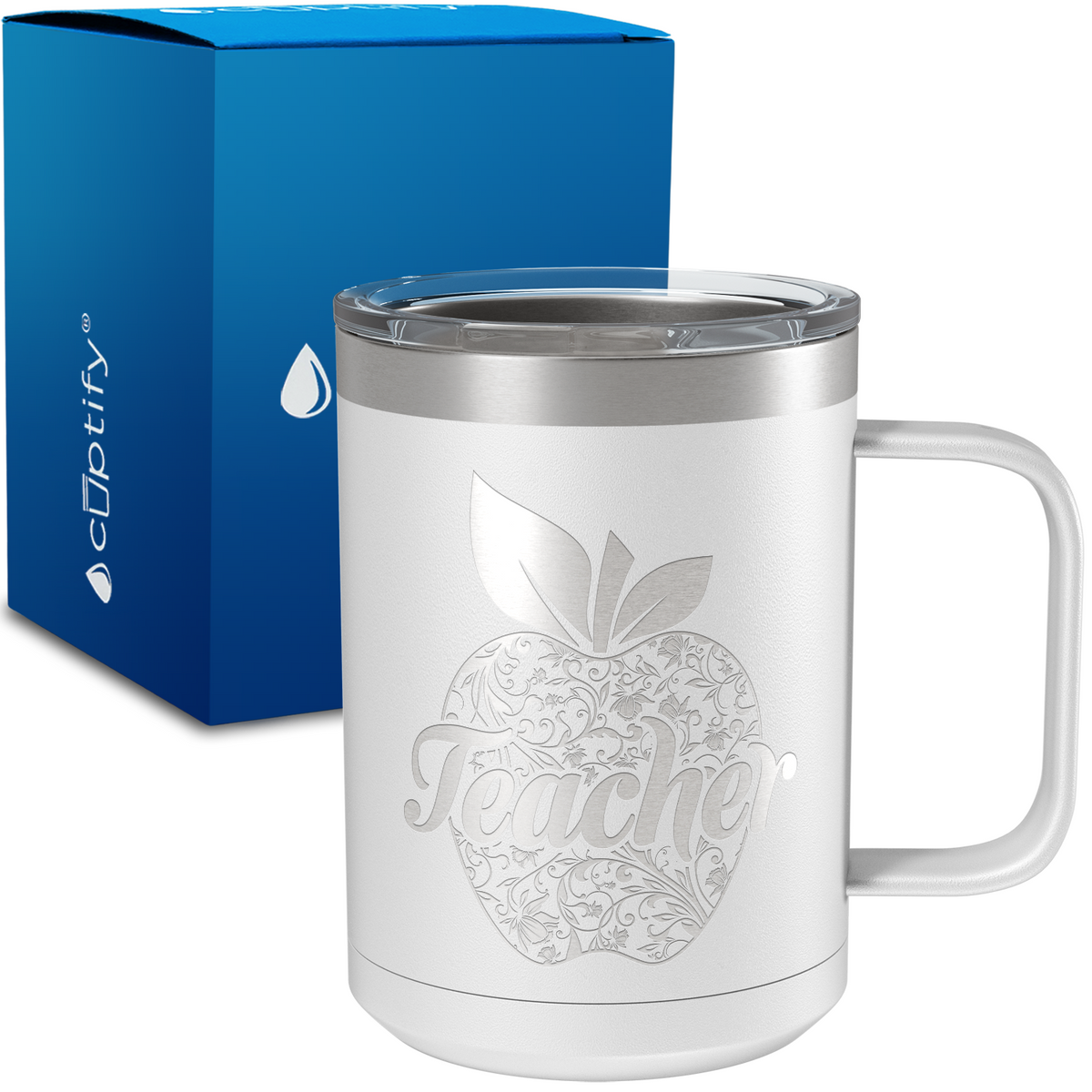 Teacher Apple 15oz Stainless Steel Mug
