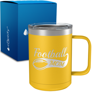 Football Mom Swoosh 15oz Stainless Steel Mug