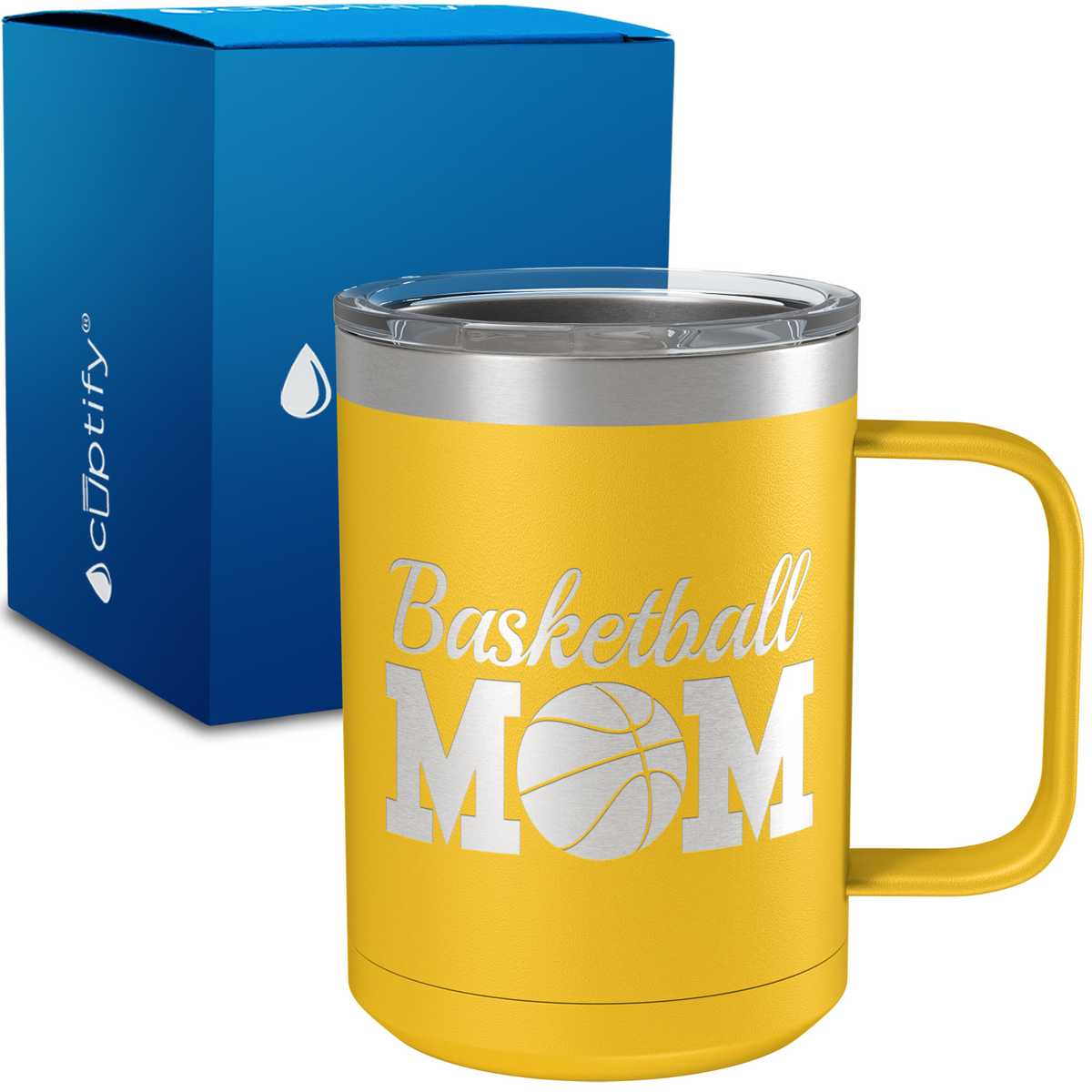 Basketball Mom 15oz Stainless Steel Mug