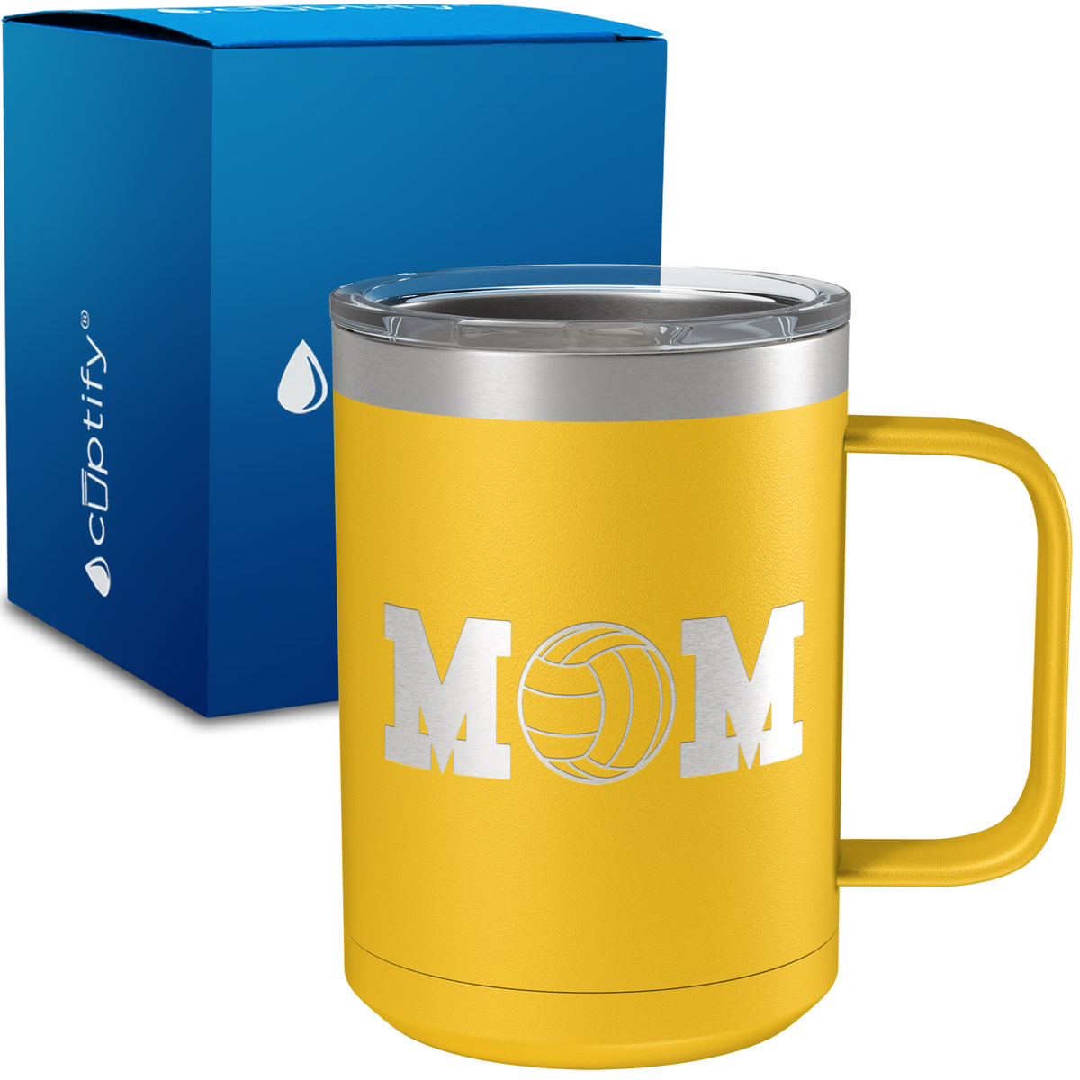Volleyball Mom 15oz Stainless Steel Mug