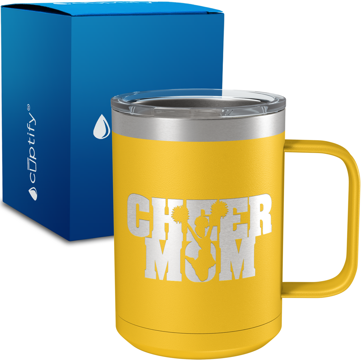 Cheer Mom 15oz Stainless Steel Mug