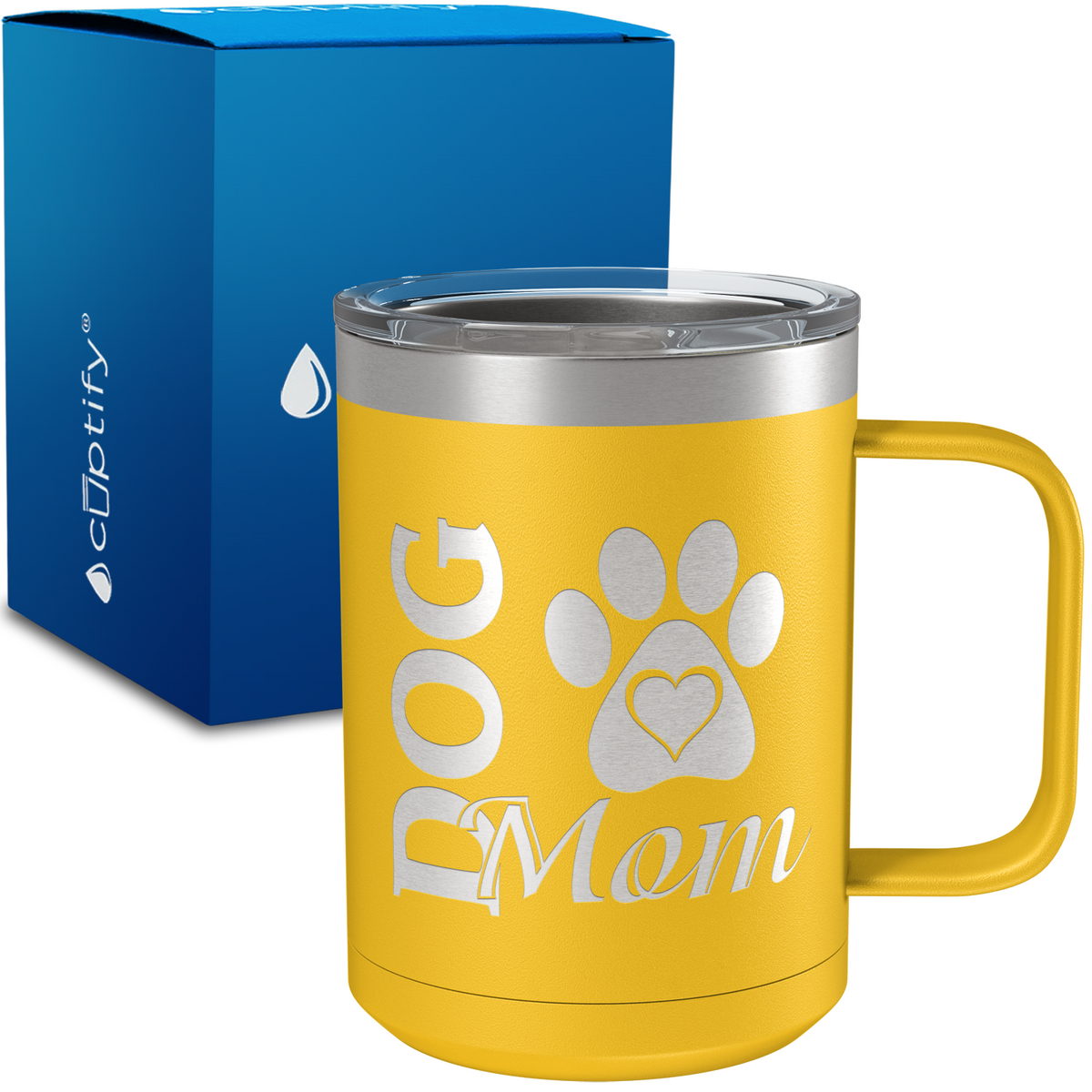 Dog Mom 15oz Stainless Steel Mug