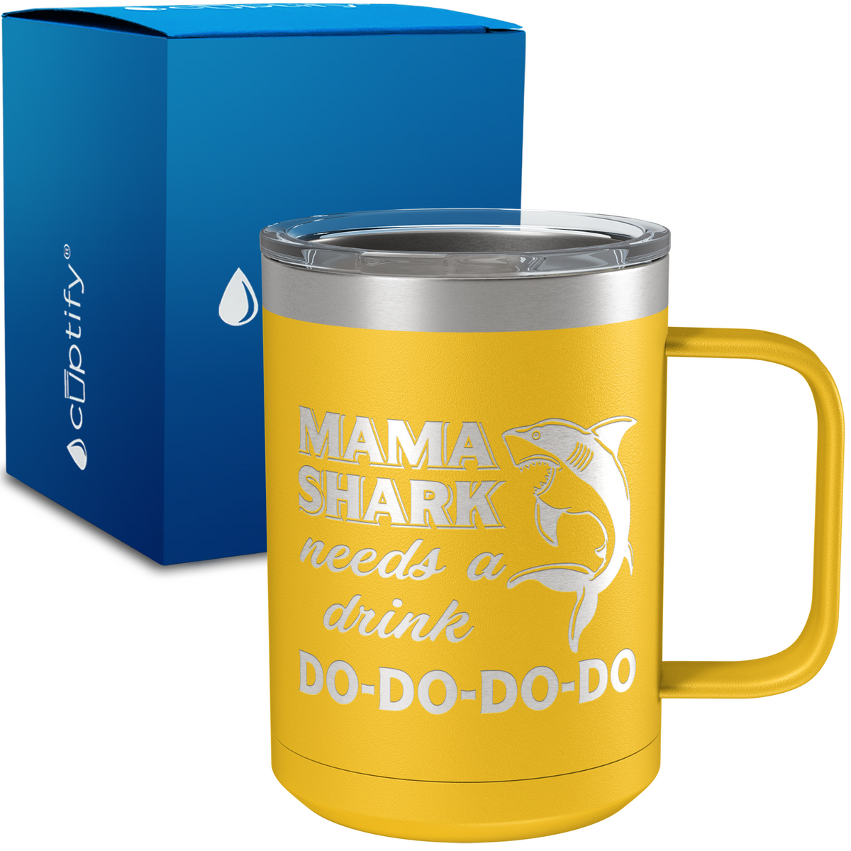 Mama Shark Do-Do-Do 15oz Stainless Steel Mug