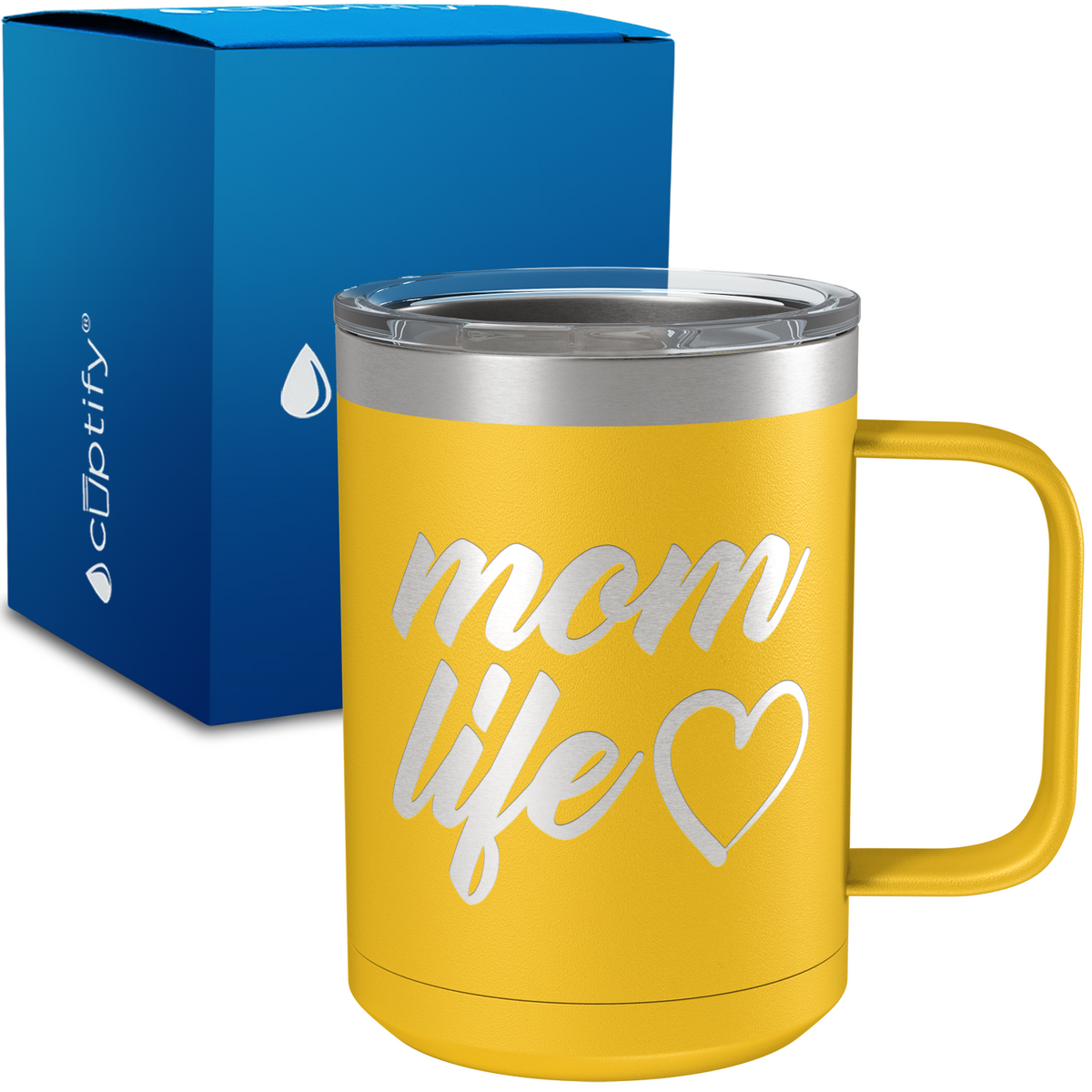Mom Life Heart 15oz Stainless Steel Mug