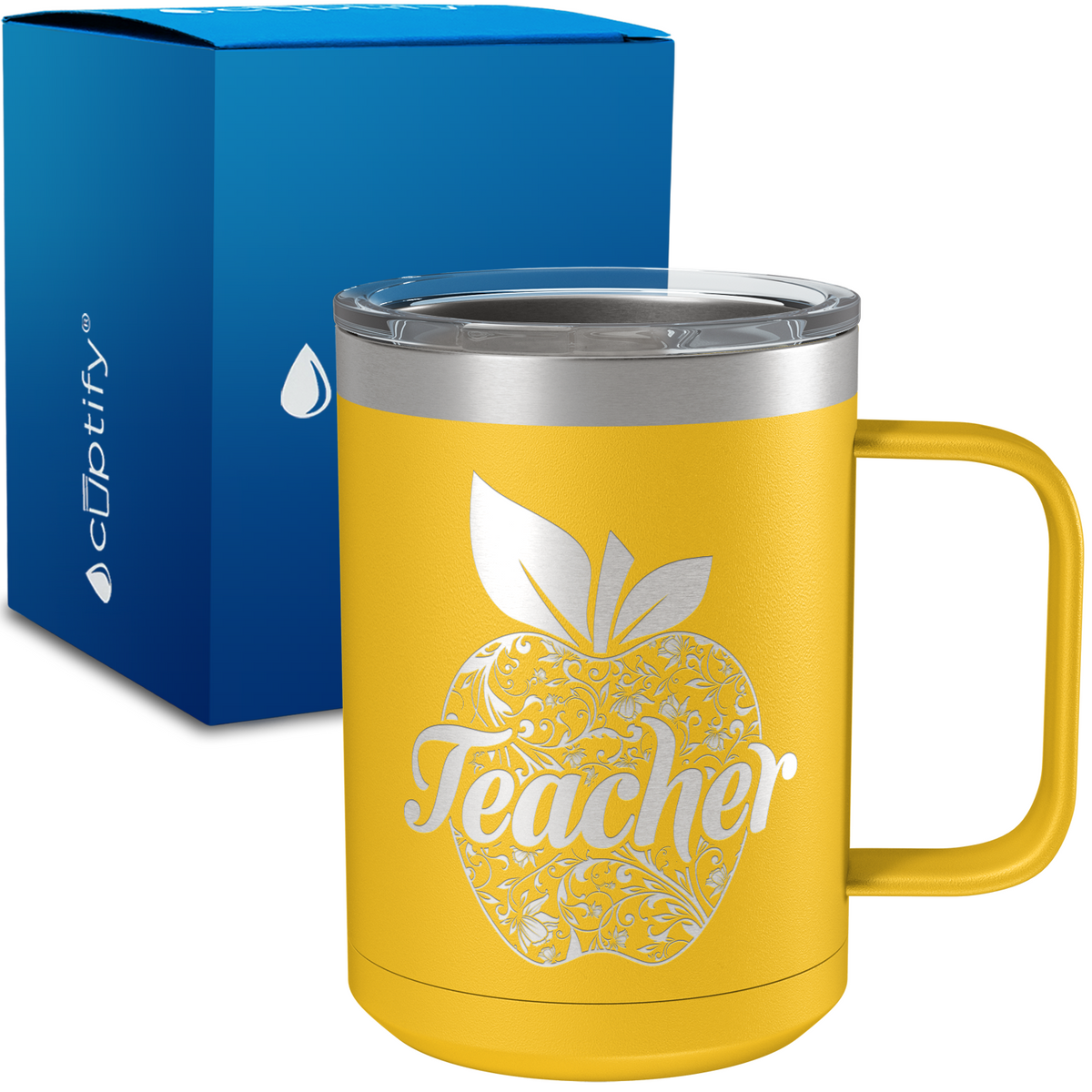 Teacher Apple 15oz Stainless Steel Mug