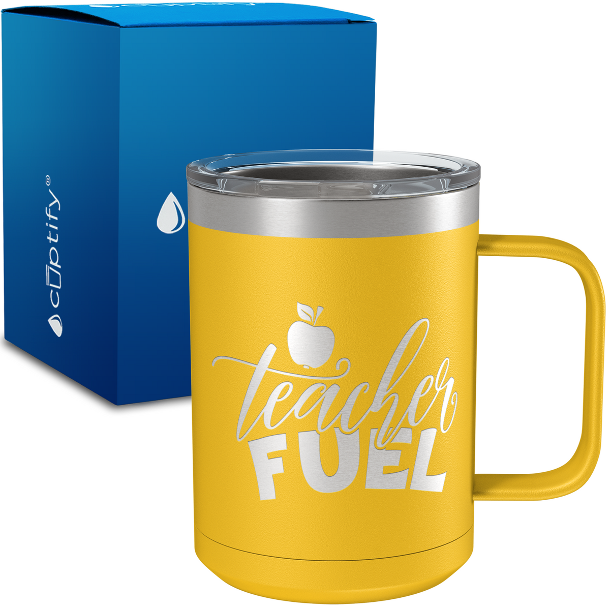 Teacher Fuel 15oz Stainless Steel Mug