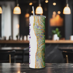 Personalized Mardi Gras Majesty 20oz Skinny Tumbler