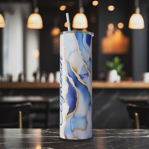 Personalized Cerulean Elegance 20oz Skinny Tumbler