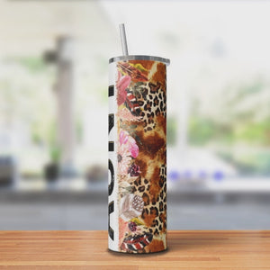 Aunt with Leopard Skin 20oz Skinny Tumbler