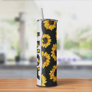 Aunt with Sunflowers 20oz Skinny Tumbler