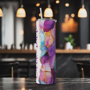 Personalized Kaleidoscope Quartz 20oz Skinny Tumbler