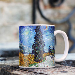 Van Gogh Country Road in Provence by Night 11oz Ceramic Coffee Mug