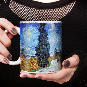 Van Gogh Country Road in Provence by Night 11oz Ceramic Coffee Mug